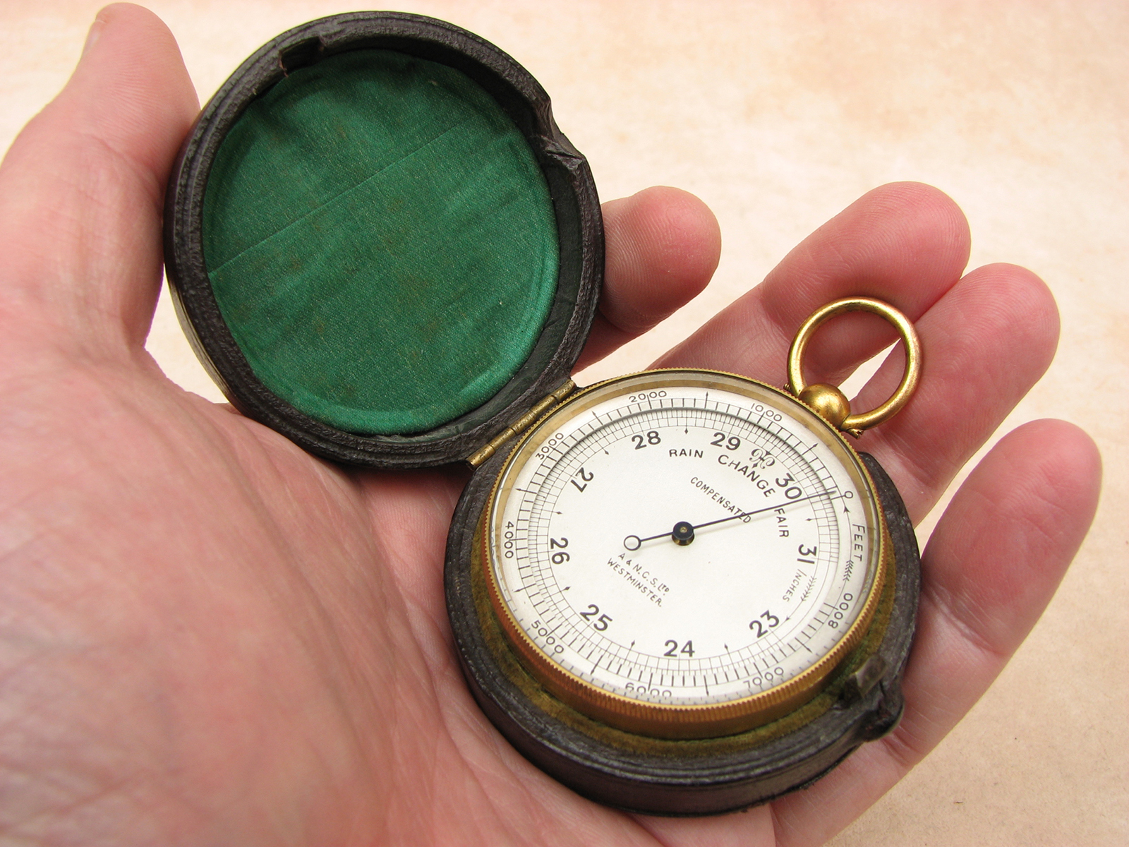 Army & Navy Co-operative Society pocket barometer and altimeter